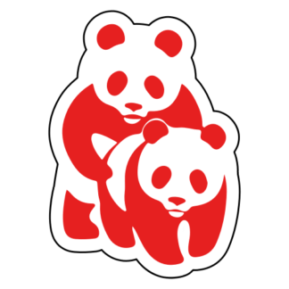 Naughty Panda Sticker (Red)